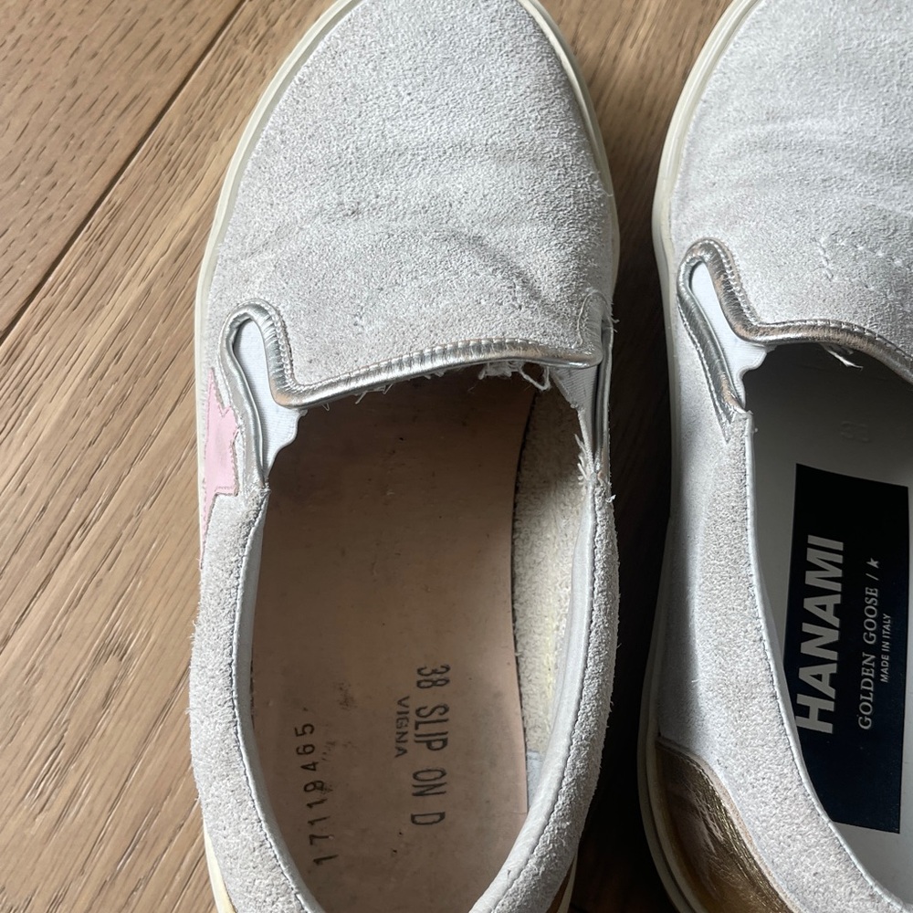 Golden Goose Light Gray Suede Slip-On Sneakers - Picture 6 of 7